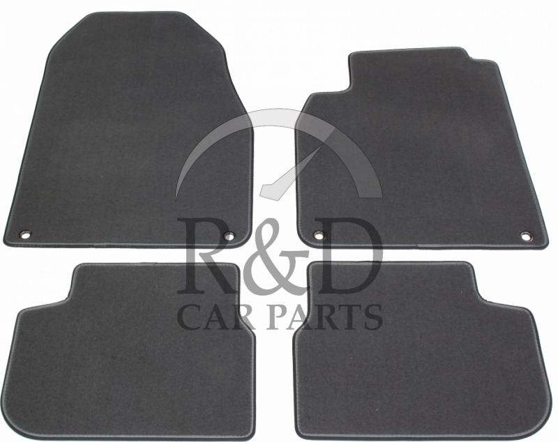 Floor Mat Set Black With Grey Strip Saab 9 3 Cv 12824109