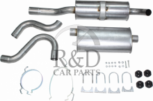 1378186, 31392962, Volvo, 740, 760, 780, 940, 960, Exhaust, System, From, Middle, Silencer, Turbo, 740/760/780/940/960