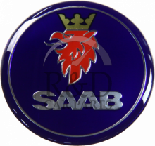 9597488, Saab, 9-5, Sticker, Set, 4, Stuks, 63mm, Hub, Cap, Alloy, Wheels, 9-5ng, /, 9-4x