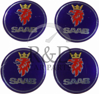 12775052, Saab, 9-3, 9-5, 900, Sticker, Set, 56mm, Wheel, Hub, Cap