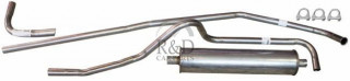 659554, 659555, 666213, 88002, VO920-02, Volvo, PV, Complete, Exhaust, System, Excl., Mounting, Kit, Pv444, B4b