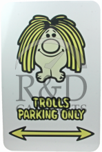 75228, Saab, All, Wall, Decoration, Plate, 46x30, Cm, "trolls, Parking, Only", Synthetic, Material