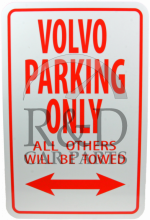 75228, Volvo, All, Wall, Decoration, Plate, 46x30, Cm, "volvo, Parking, Only", Synthetic, Material