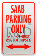75228, Saab, All, Wall, Decoration, Plate, 46x30, Cm, "saab, Parking, Only", Synthetic, Material