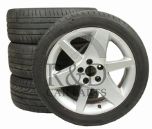 400131447, Saab, 9-3, 9-5, 900, Set, 17, Inch, Double, 3-spoke, Alu, 36, Wheels, With, Tires, /, Used