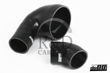 7529027, 7536642, Saab, 900, Inlet, Hoses, Silicone, Black, Turbo, T8, 1986-1989, With, Cat